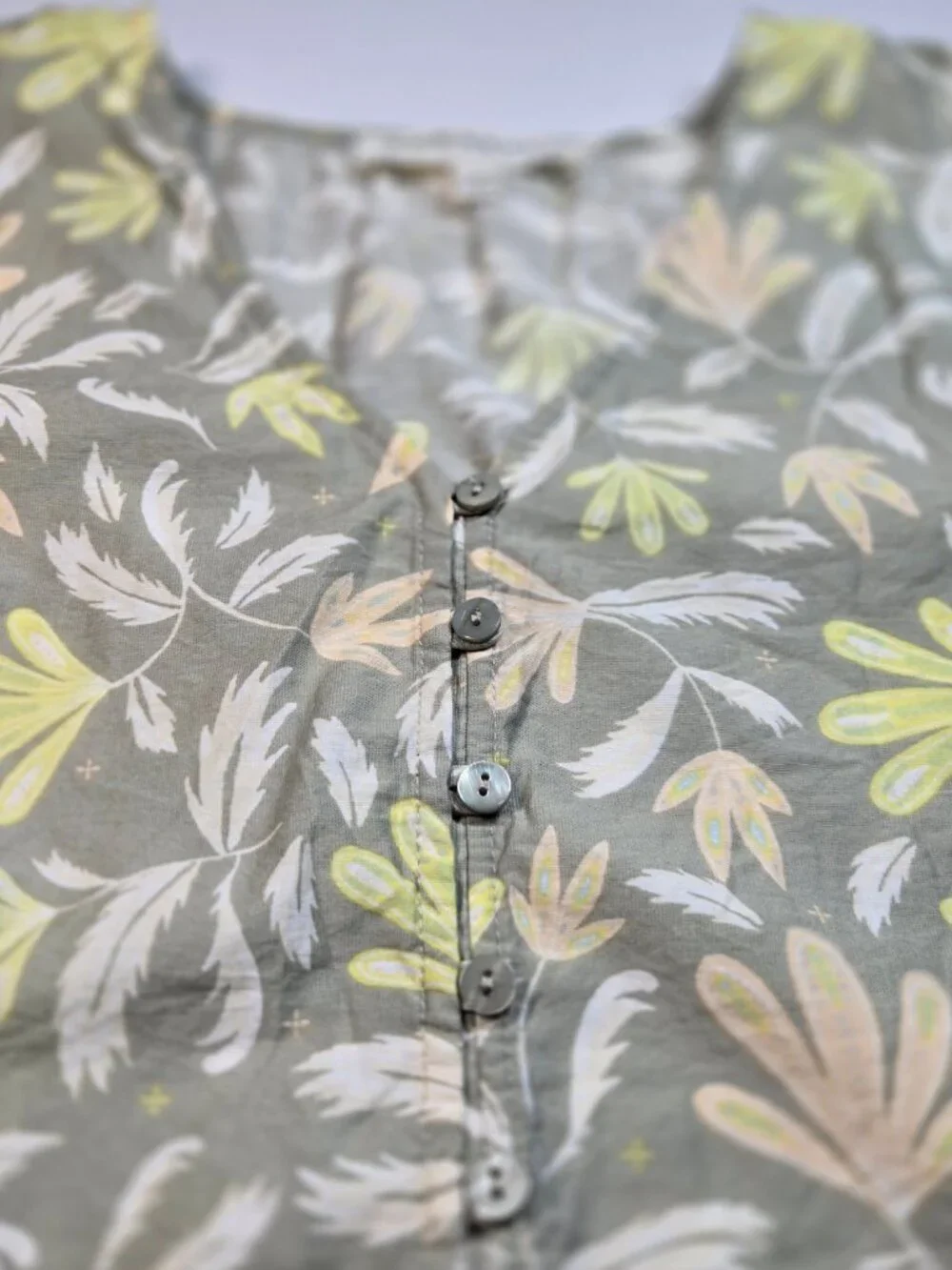 Downeast Floral Puff Sleeve Blouse Size Small